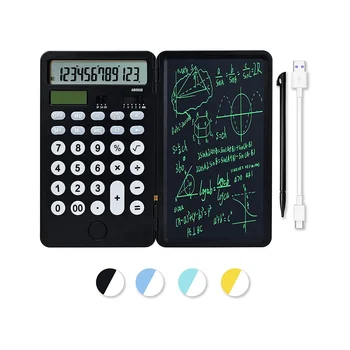 Настолни калкулатори с 12-фигурални дисплей, с стирающимся работно бюро, подходящо за офис, училище и бизнес Черен