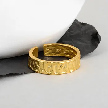 NBNB Прост Неравномерно Дизайн, Кръгло регулируем пръстен За жени, Модерно отворен пръстен за момичета, Реколта женски украси за партита, подарък за пръст