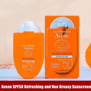 Оригинален 30 мл Слънцезащитен крем Avene SPF50 + Освежаваща Мощна защита от слънцето, Леко Успокояващо кожата Водоустойчив Слънцезащитен крем, устойчив на пот