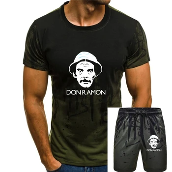 Тениска с актьора Дон Рамон, Памучни ризи, евтина едро, модерна черна тениска с къс ръкав в западен стил