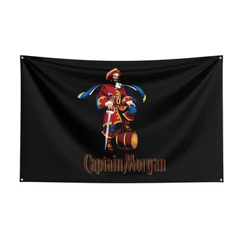Флаг на Капитан Морганса 3X5 ФУТА, Бира Банер С Полиэстеровой Печат За Декорация, интериор хартата, Банер За Украса на хартата, Банер За Хартата