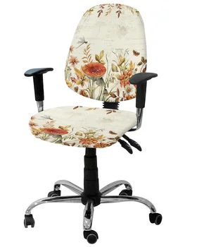 Есенна Гъба, Цвете, Пеперуда, Червеното Еластичен калъф за стол свалящ за офис стол характеристика на полиграфическото седалките
