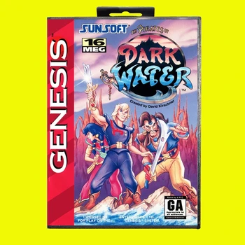 Ново записване, игри касета Pirates Of Dark Water, 16-битова игрална карта MD с търговия на дребно кутия за Sega Mega Drive