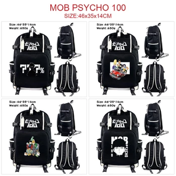 Аниме Mob Psycho 100 Раница с Логото за Тийнейджъри, Ученическа Раница За Момичета И Момчета, Училищна Чанта, Нови Пътни Чанти
