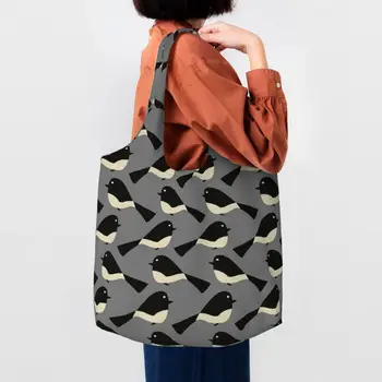 Чанта за пазаруване с шарките на Робин, Холщовая чанта за пазаруване, чанта за рамо, Големи вместительные трайни чанти, чанти за снимки