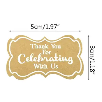 Благодарим ви за празник с нас, етикети 500 бр./ролка, запечатваща етикет ръчно изработени стикер за картички за деня на благодарността, Директна доставка