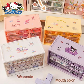Cartoony кутия за съхранение на Sanrio с девет отделения на Кутия за съхранение на малки предмети, Кутия за съхранение на настолни принадлежности, Скъпа Кутия за съхранение на Канцеларски материали