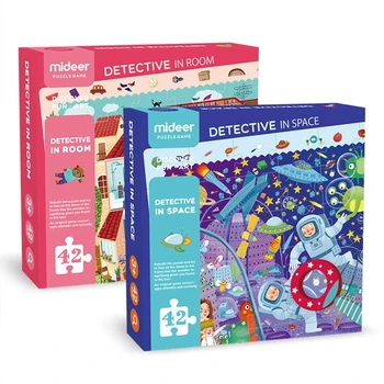 Детски образователни играчки Монтесори, детски мультяшные образователни пъзели с кутия за подарък