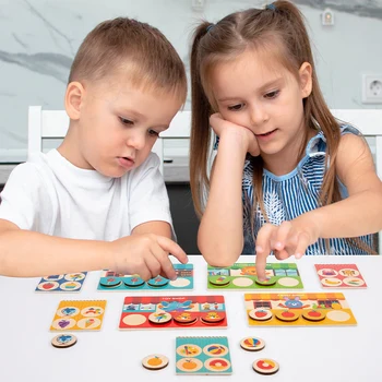 Детска подходяща играчка Креативна игра на Шах Кръгли Ярки цветове Забавление, пазаруване на животно Шах в памет на Развитие на играчка за деца