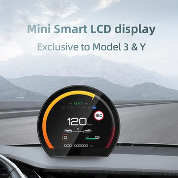 2023 Нов Модел Y, Аксесоари, LCD табло, HUD дисплей, Модел 3, Цифров интелектуален скоростомер за автомобили Tesla