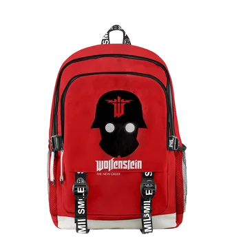 Wolfenstein: Нова процедура за 2023, Модерен Нова Раница с Цип, Нова Просто Класически Студентски чанта от полиестер, Пътна Чанта