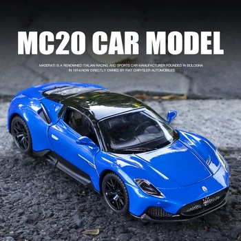 1:32 Maserati MC20 Cabrio Сплав Спортен Модел Кола, Изработена по поръчка, Метални Играчки Превозни Средства, Модел на автомобила, Имитация на Звук и светлина, Детски играчки, Подарък