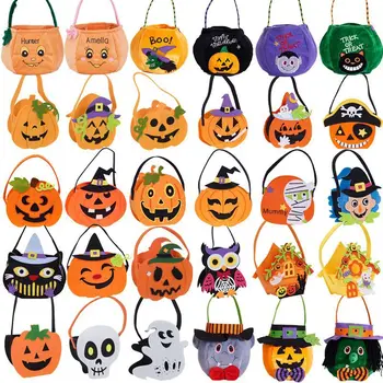 2023 Честит Хелоуин Вещица Тиква Ръчни чанти за Бонбони, Трик или Лечение, Аксесоари за партита, Раница, Мультяшная опаковка helloween идват