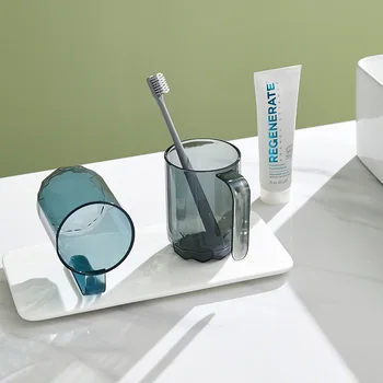 ДОМАШНИ любимци термостойкая чаша вода за уста, прост дизайн, прозрачен четка за зъби чаша храна мръсотия устойчиви зъбни купата на семейството на четири апартамента
