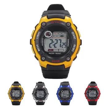 Светещи спортни часовници WR30M, водоустойчив, удароустойчив, надеждни Електронни спортни часовници, богат на функции, стилни за деца