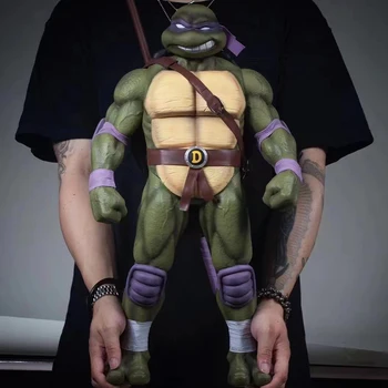 Оригиналната аниме-фигурка ZCWO Ninja Turtles 60 см, фигурка на Леонардо, пред които са Модел, на играчка от PVC, подарък За Рожден Ден