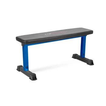Здрава плосък пейка за утяжеления (с тегло 600 кг), синята пейка за лег