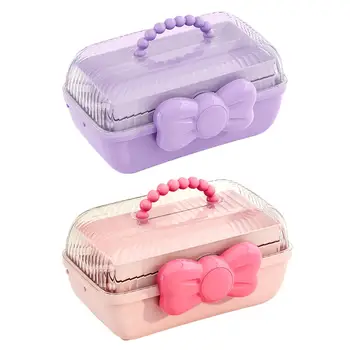 Кутия за съхранение на всички аксесоари за коса за момичета, органайзер, за аксесоари за коса за шипове