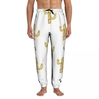 Мъжки спортни панталони за джогинг Golden Cactuses с джобове, Спортни панталони с отворен дъното