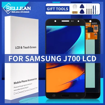 Тестван 5,5-Инчов OLED-дисплей J700 За Samsung Galaxy J7 2015 LCD дисплей Със Сензорен панел Digitizer Assembly J700F Screen Безплатна Доставка