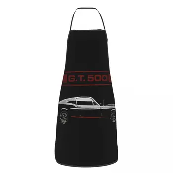Черна Престилка Mustang Shelby GT500 Без Ръкави за Дома за готвене, за Почистване на Главния Готвач, за Приготвяне на Храна, всекидневна с Кухненски Лигавник за Жени, Мъже, за Градинарство