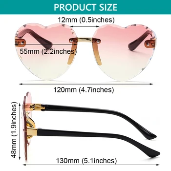 Красиви Модерни Детски Слънчеви Очила с форма на Сърце с Защита от Uv 400, Улични Плажни Слънчеви очила, Очила за Деца, Момичета, Момчета