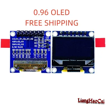 безплатна Доставка! 0,96-инчов OLED-бял LCD екран 128X64 модул на дисплея SPI интерфейс IC: SSD1306 FFactory Electronic