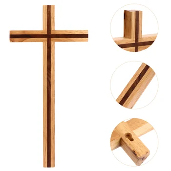 Дървен кръст Ръчна изработка, дървен кръст, Монтиране на католическата разпятие, дървени Кръстове за домашни сватби
