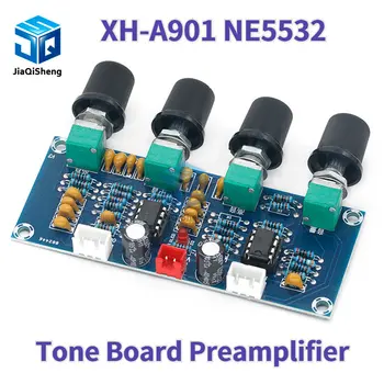 XH-A901 NE5532 Тональная такса предусилителя Предварителен усилвател с възможност за регулиране на силата на звука на високи и ниски честоти Регулатор тембъра на предварителен усилвател за таксите, усилвател