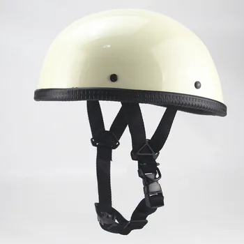 2023 Нов Ретро мотоциклет шлем, половината предна мотоциклетни каски, ярко-черна каска за езда на открито, на кормилото на мотоциклета
