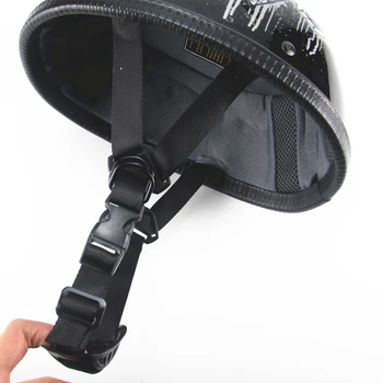 2023 Нов Ретро мотоциклет шлем, половината предна мотоциклетни каски, ярко-черна каска за езда на открито, на кормилото на мотоциклета