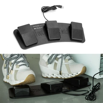 Нов Fs3-P USB Тройна Foot Switch Педал за Управление на Клавиатура, Мишка 3 Педала Имитират клавиш на клавиатурата Комбинирана Клавиш Hid USB Swit