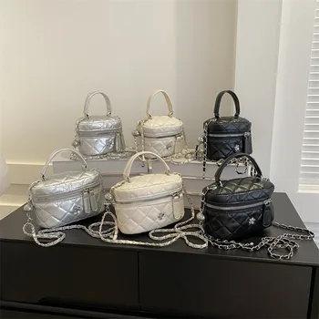 Дамски Проста и персонални чанта с бродерия на конци Lingge на едно рамо, Популярна чанта през рамо, Модерен чанта