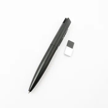 2023 Нов Безплатен Потребителски лого С лазерно гравиран, Черна Метална Химикалка писалка USB2.0, флаш-памет и 128 GB 64 GB 32 GB 16 GB 8 GB от 4 GB