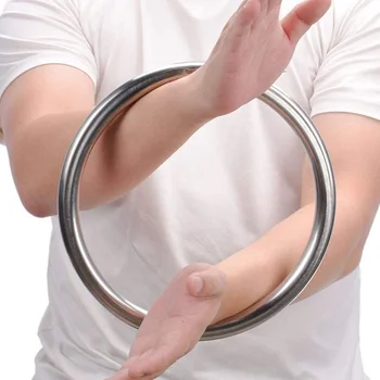Кръг уин Чун Трайни пръстен за тренировка на ръцете От неръждаема Стомана Креативната Сила на ръцете Проста