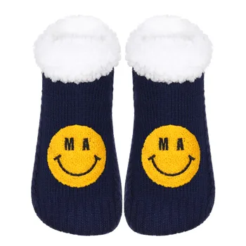 Сладки пухкави чорапи-чехли, топли зимни забавни нескользящие пухкави чорапи с дръжки, Пухкави чорапи на руното облицовки, Легла, чорапи, Подаръци-на Мама Smile