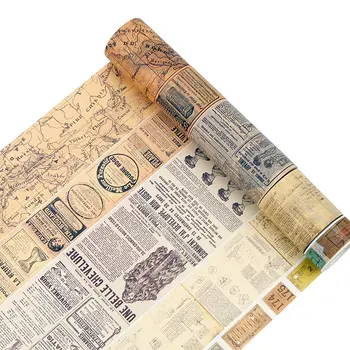 80 mm x 8 m Карта на света, Лентата на САМ Декоративен планер за Scrapbooking, Залепваща лента, стикер за етикети, офис консумативи