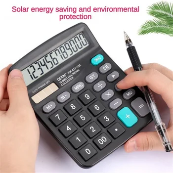 Енергоспестяващ 12-цифрен научен калкулатор, офис финансов калкулатор, специални изпити за студенти, Калкулатор, с двойно предназначение на слънчеви батерии