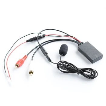 Авторадио Стерео аудио Кабел Адаптер за Микрофон 2RCA-Жак Stecker-Музикален AUX Bluetooth-V5.0 За повечето автомобилни електронни устройства