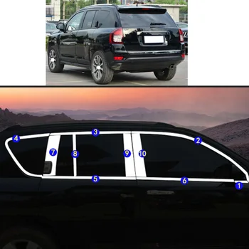 Автомобилна стикер, Украшающая прозорец багажник, Средната лента, за довършителни работи на Дограма, Абсорбатори За Jeep Compass 2009 2010 2011 2012 2013 2014 2015 2016