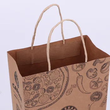 Отпечатани по поръчка плик to go, дръжка за чанта пакетирана, крафт-пакет за пакетирана храна