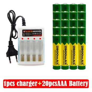Neue AAA Batterie Alkaline 2800 MAH 1,5 V AAA akku für Batterie Fernbedienung Spielzeug Batterie Licht Batterie + ladegerät