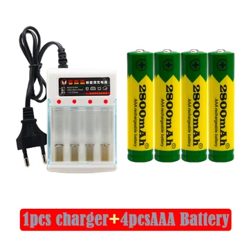 Neue AAA Batterie Alkaline 2800 MAH 1,5 V AAA akku für Batterie Fernbedienung Spielzeug Batterie Licht Batterie + ladegerät