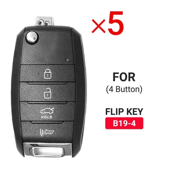 5 бр. за KEYDIY B19-4 Серия B с 4 бутона Универсално Дистанционно автомобилен ключ за KD900 KD900 + URG200 -X2 Програмист за