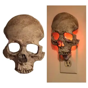 Лампа с черепа, подарък за Фестивала на ужасите, Творчески лека нощ с виртуален скелет, статуята на Черепа, лампа за клуба, украса на фестивала, обитаван от духове Къща