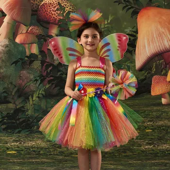 Детско Обичайната рокля за момичета, сетчатое рокля-пакетче като с магическа пръчка, есенни тоалети за момичета, младежки рокли за момичета
