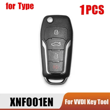 За Xhorse XNFO01EN Универсален Безжичен Дистанционно Ключодържател 4 Бутона за Ford Type за VVDI Key Tool