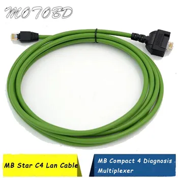 Нов кабел C4 Lan, за да Benz MB Star C4 SD Connect Компактен кабел 4 Lan за Mercedes Диагностичен кабел за леки камиони
