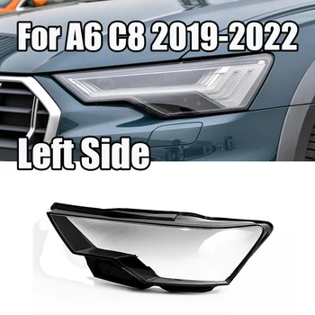 За -A6 C8 2019-2022 Капак на обектива Фаровете на Колата-Майка на Светлината на Лампа във формата На Миди Авто Капачка на Фенер в Ляво