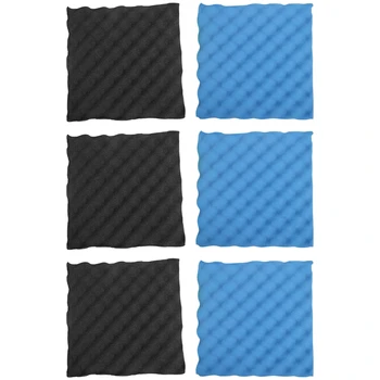 6 Опаковки Черно + синьо / Дървени въглища Пенопластовая плочки За яйца Звукоизолирани Полистирен панел Звукоизолация Звукоизоляционная Пенопластовая уплътнение